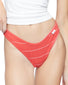 Spaced Stripe Strawberry Shake Front Calvin Klein Women Ribbed Thong QD3884