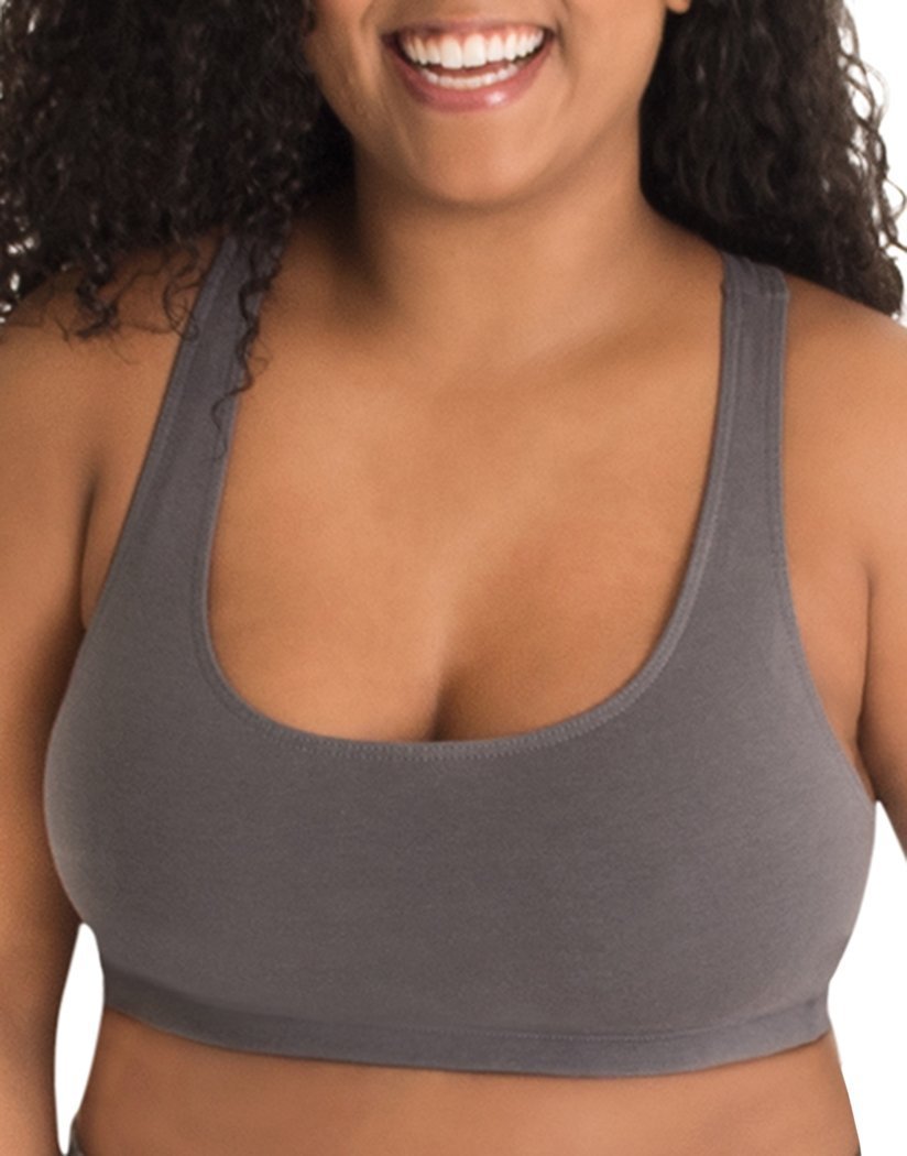 Gray Shadow Front Leading Lady Serena Wirefree Sport Full Figure Bra 514