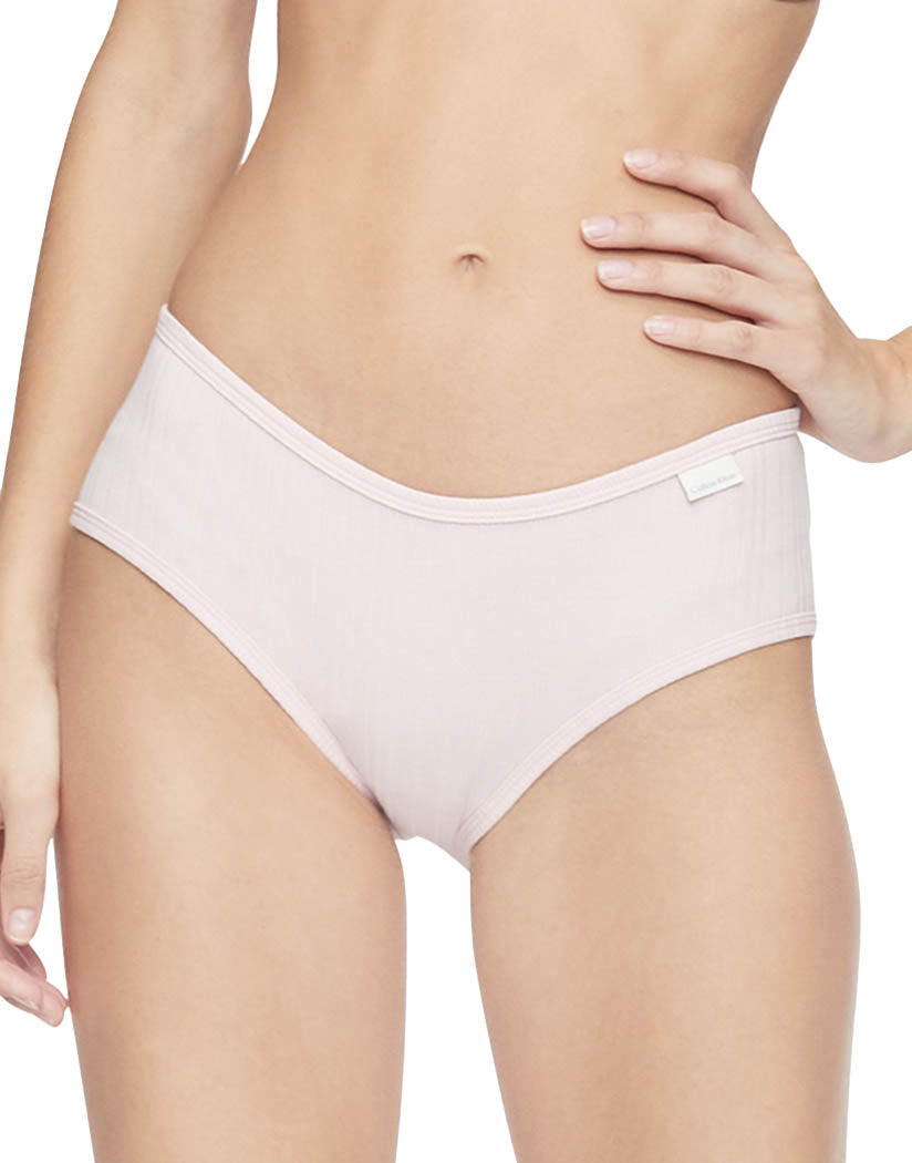 Barely Pink Front Calvin Klein Women Ribbed Hipster QD3924