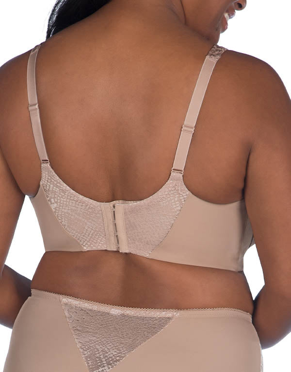 Warm Taupe Back Leading Lady Luxe Body Underwire T-Shirt Bra- NEW 5210