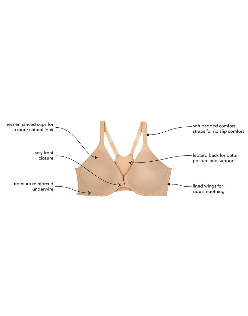Seamless Front Fastening Bras for Women UK Soft Underwired
