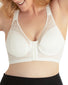 White Front Leading Lady The Nora Lace Powermesh Back Posture Bra 5530