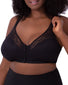 Black Front Leading Lady The Lora Lace Seamless Back Posture Bra 5531