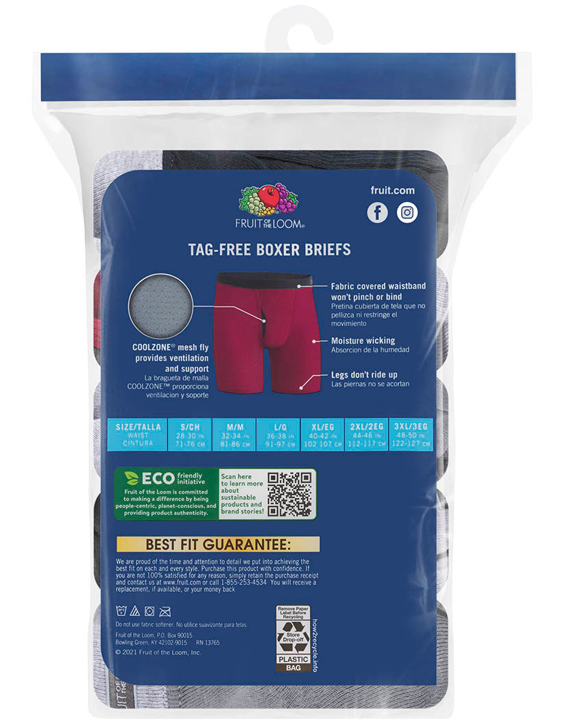 Assorted Back Fruit of the Loom 5-Pack Coolzone Asst Boxer Brief 5CBL1TG