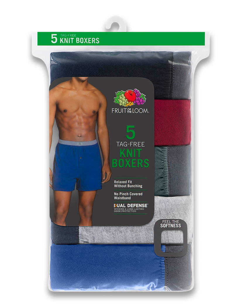 Fruit of the Loom 5-Pack Asst Knit Boxer 5P540TG