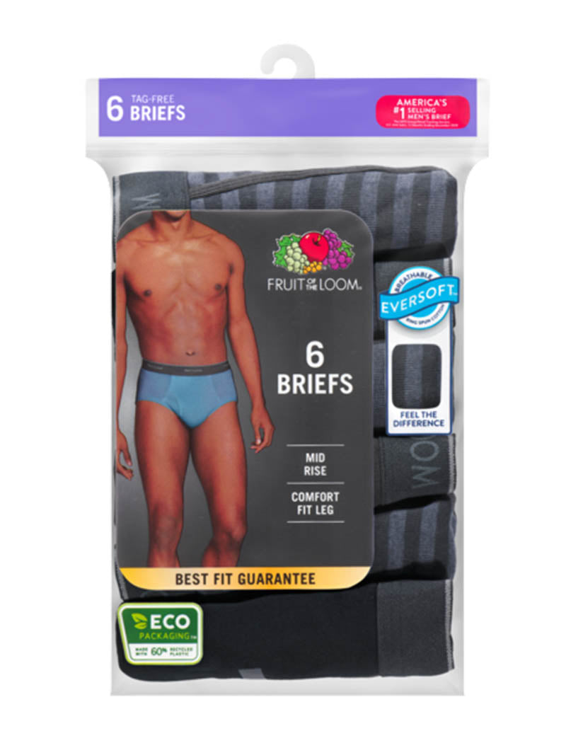 Men's Fashion Pattern Briefs Underwear ( 6 Pack) by Fruit of the Loom