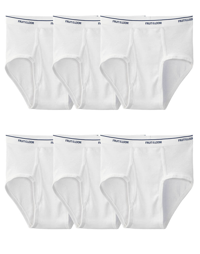 White Front Fruit of the Loom 6-Pack White Brief 6P762