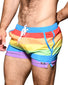 Multi Side Andrew Christian Pride Stripe Swim Shorts 7931