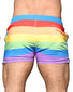Multi Back Andrew Christian Pride Stripe Swim Shorts 7931