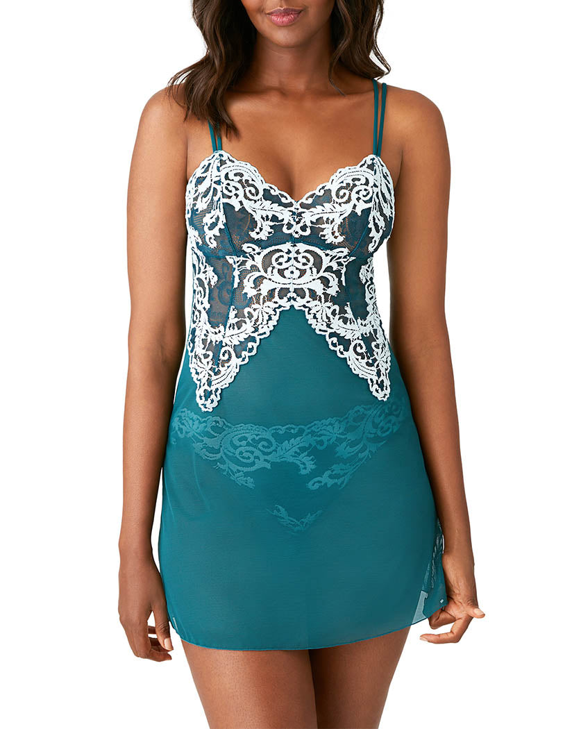 Deep Teal/Blue Glass Front Wacoal Instant Icon Chemise Deep Teal/Glass Blue 814322