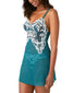 Deep Teal/Blue Glass Side Wacoal Instant Icon Chemise Deep Teal/Glass Blue 814322