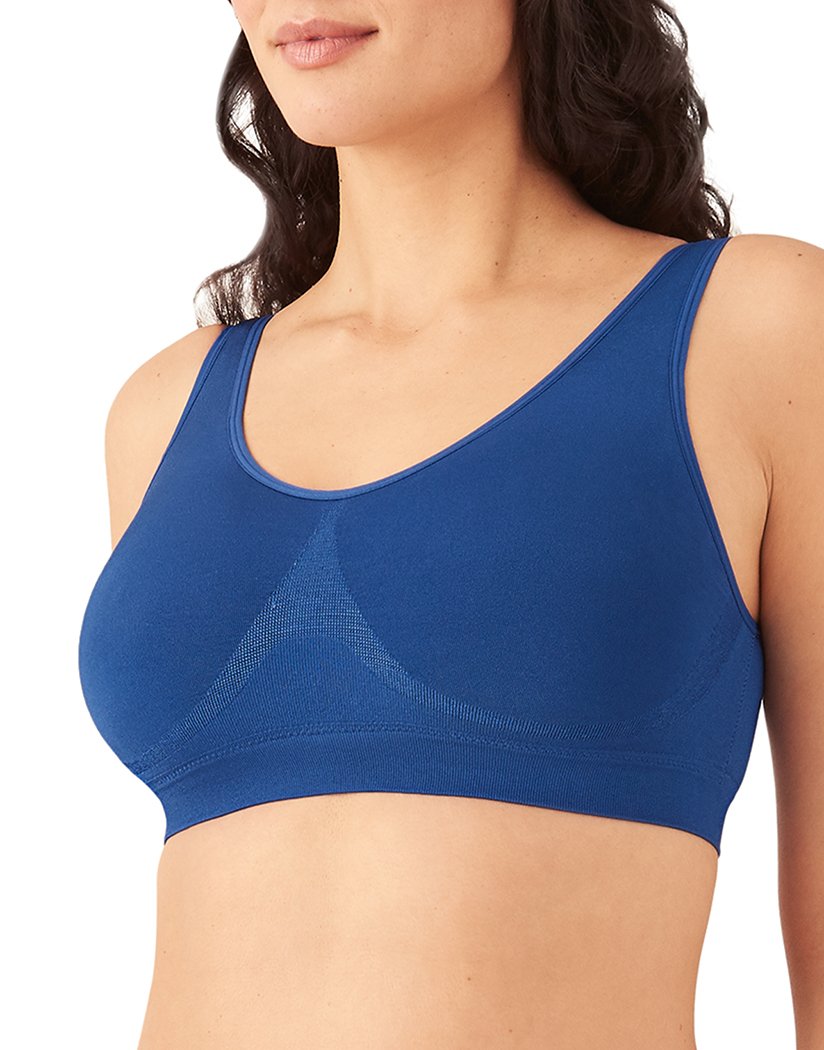 Monaco Blue Side Wacoal B-Smooth Wirefree Bralette with Removable Pads Monaco Blue 835275