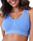 Blue Yonder Front Wacoal B-Smooth Wirefree Bralette with Removable Pads Blue Yonder 835275