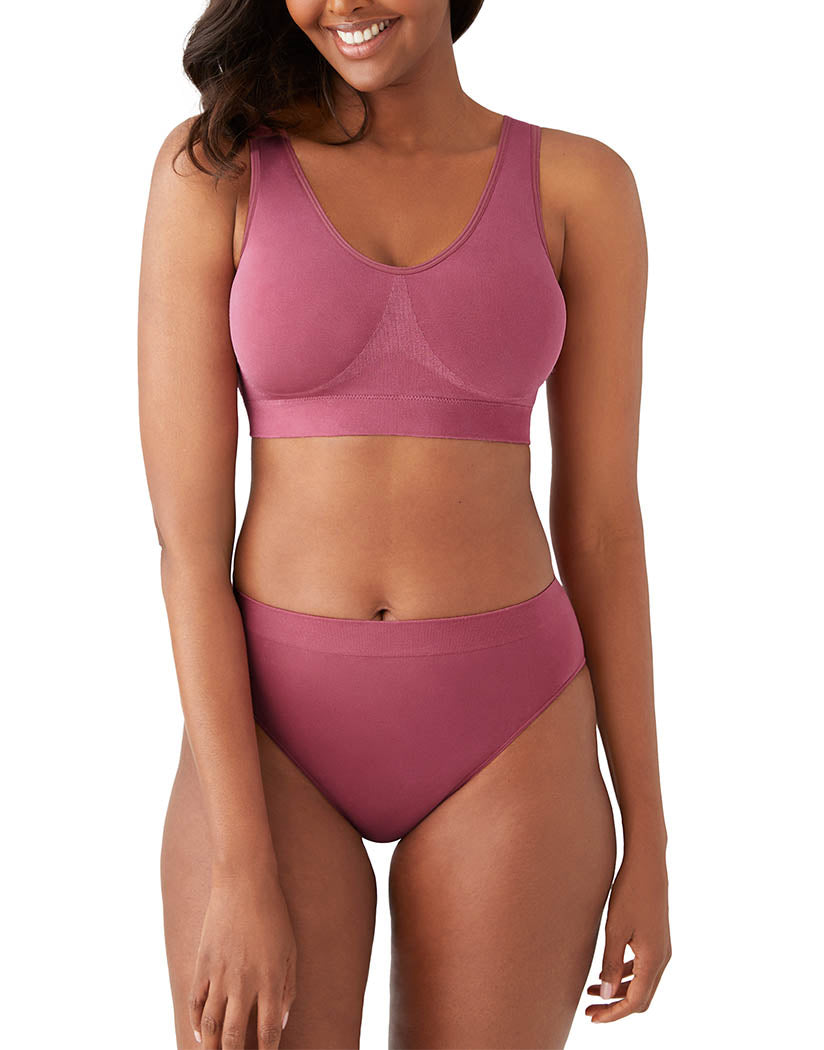 Rose Wine Front Wacoal B-Smooth Soft Cup Bralette Rose Wine 835275