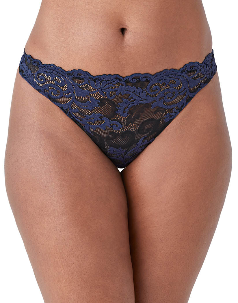Black/Eclipse Front Wacoal Instant Icon Thong 842322