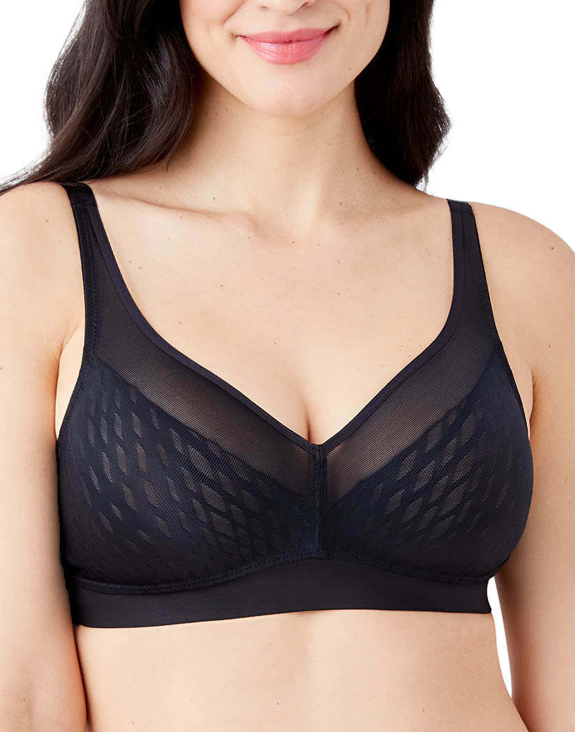 Black Front Wacoal Elevated Allure Wirefree Bra 852336