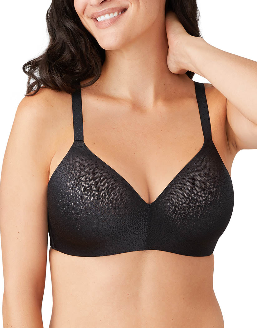 Black Front Wacoal Back Appeal Wirefree Contour Bra 856303