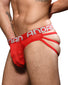 Red Side Andrew Christian Mesh Stripe Sexy Thong w/ Almost Naked 92387