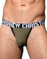 Olive Green Front Andrew Christian Military Mesh Almost Naked Jock 92595