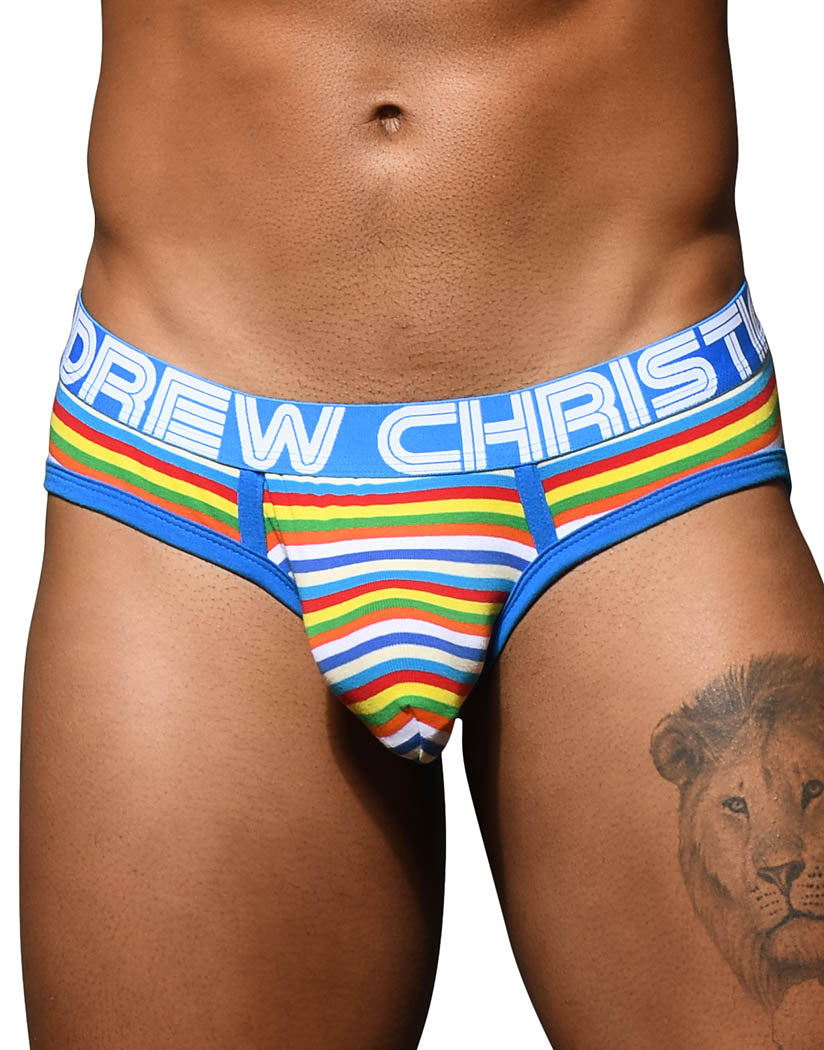 Multi Front Andrew Christian Bright Stripe Brief w/ Almost Naked 92601