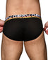 Black Back Andrew Christian Flames Mesh Brief w/ Almost Naked 92682