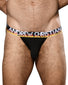 Black Front Andrew Christian Flames Mesh Jock w/ Almost Naked 92683