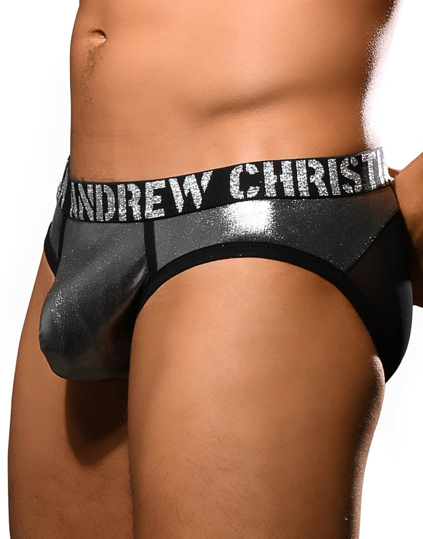 Gunmetal Side Andrew Christian Bubble Butt Brief w/ Almost Naked 92685