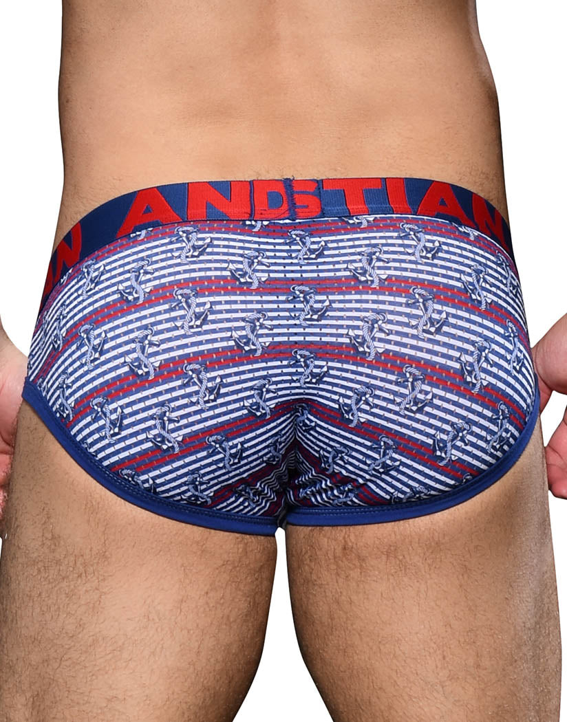 Multi Back Andrew Christian Anchor Mesh Brief w/ Almost Naked 92693