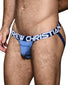 Athletic Blue Side Andrew Christian Active Sports Jock w/ Almost Naked 92698