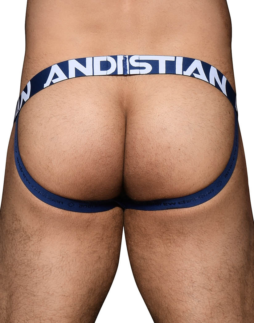 Athletic Blue Back Andrew Christian Active Sports Jock w/ Almost Naked 92698