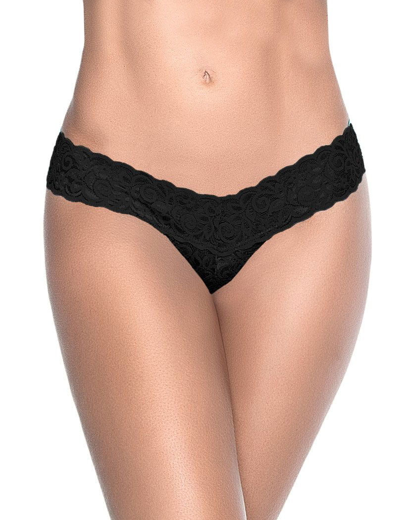 Black Front Mapale Lace Essentials All Lace Thong 94