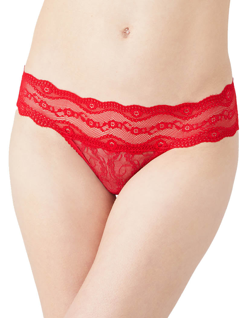 b.tempt'd by Wacoal Lace Kiss Thong Crimson Red 970182