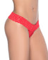 Red Front Mapale Lace Essentials Crotchless Thong 99