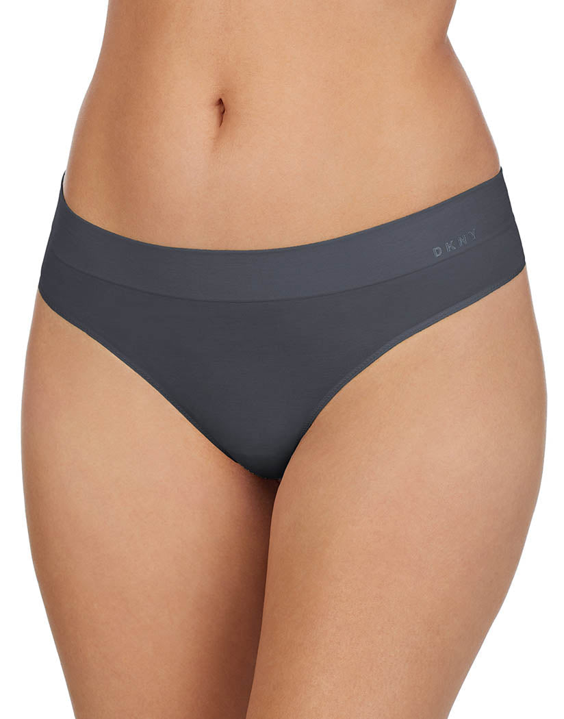 Graphite Front DKNY Litewear Seamless Solid Thong DK5016
