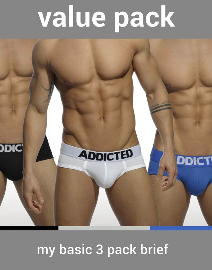 Addicted Men's My Basic 3-Pack Brief AD420P