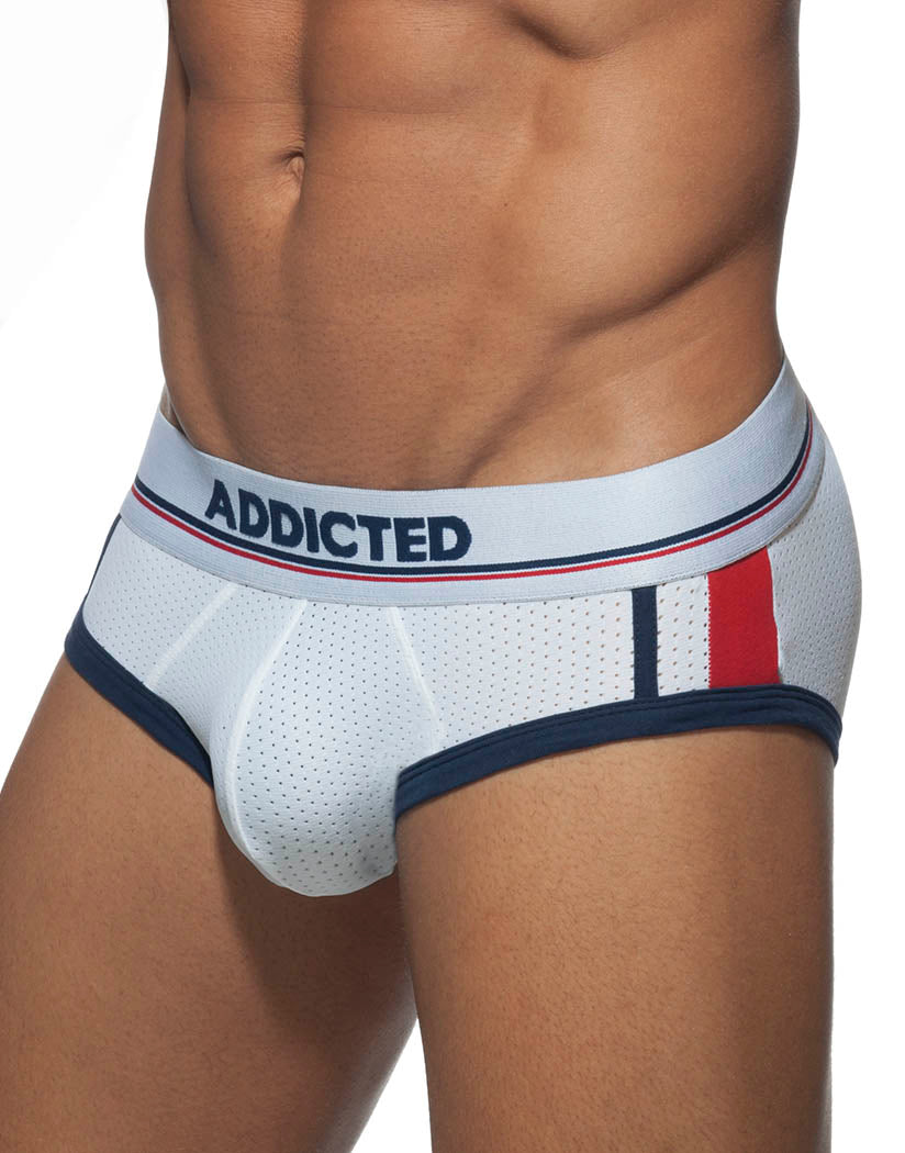 white side Addicted Sport Mesh Brief AD738
