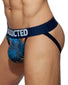 Navy/Gold/Blue Side Addicted 3- Pack Tropical Mesh Jock Push Up AD911P