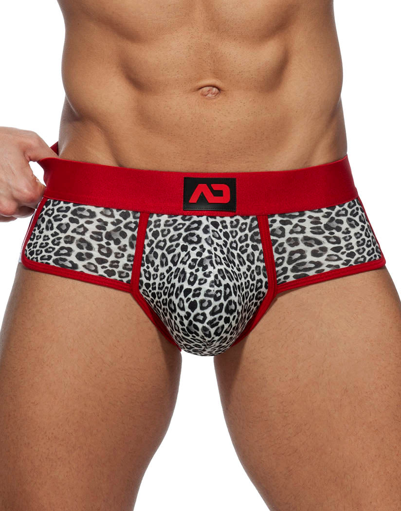 Red Front Addicted Leopard Combi Brief AD948