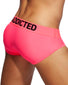 Neon Pink Back Addicted Ring Up Neon Mesh Brief AD951