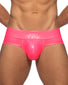 Neon Pink Front Addicted Neon Shiny Brief AD987