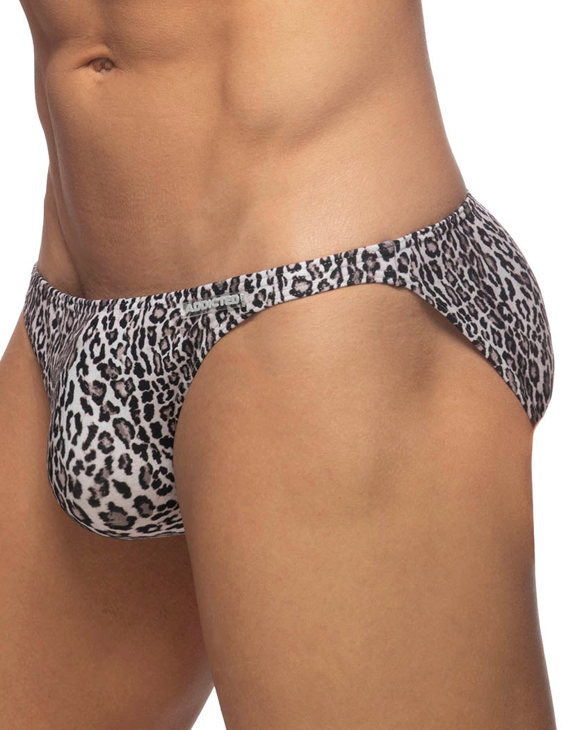 Charcoal Side Addicted Leopard Mini Bikini ADS270