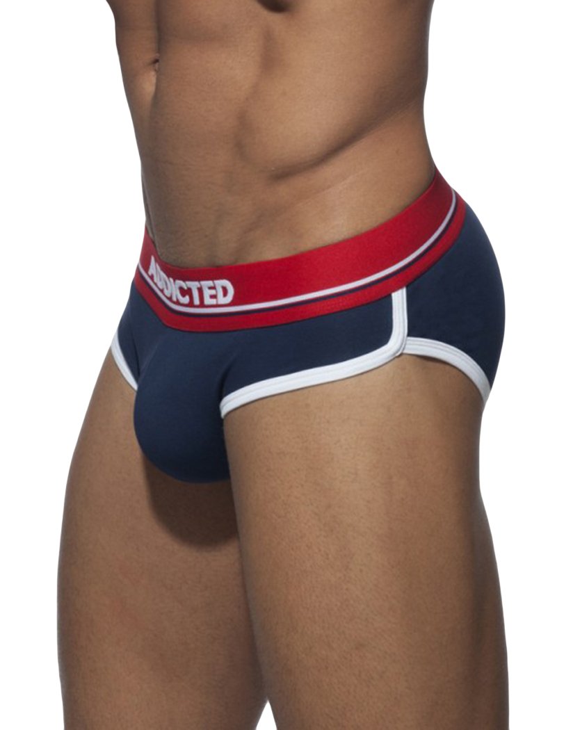 Navy Side Addicted Curve Cotton Brief AD727