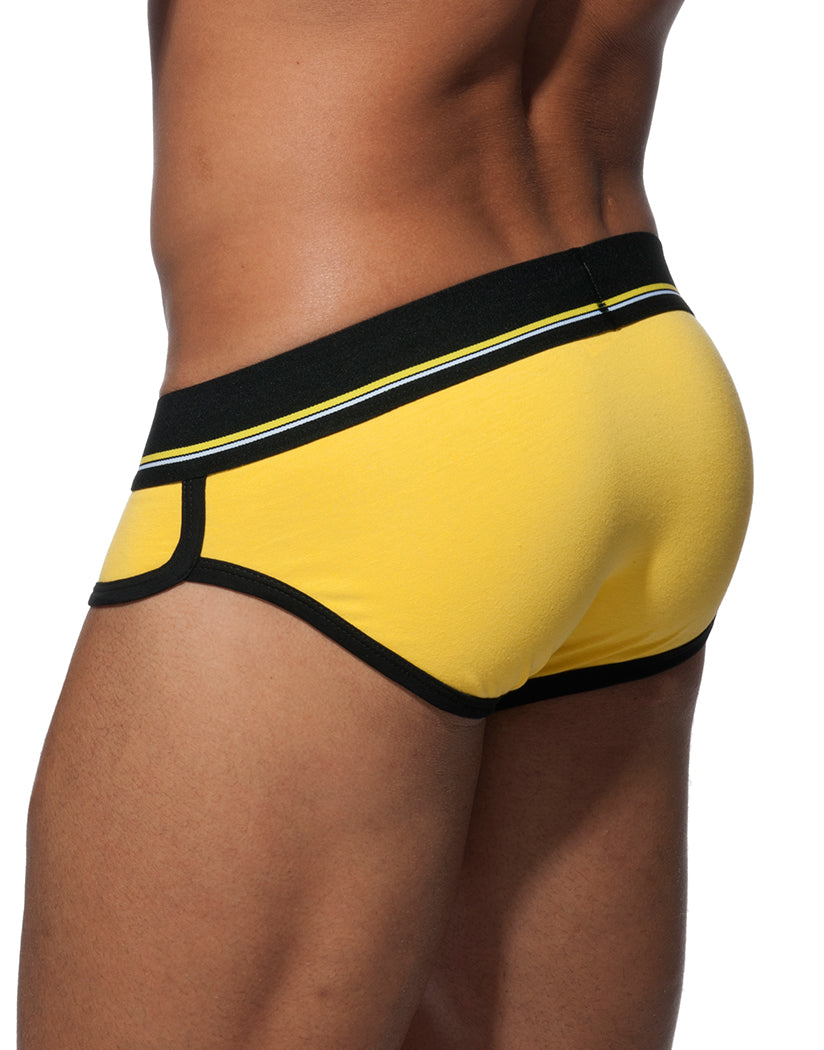 Yellow Back Addicted Curve Cotton Brief AD727