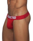 Black/Navy/Red Side Addicted 3 Pack Basic Soft Cotton G-String AD746P