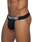 Black/Navy/Red Side Addicted 3 Pack Basic Soft Cotton G-String AD746P