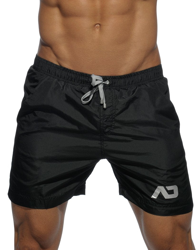 Black Front Addicted Swim Basic Long Swim Short ADS073