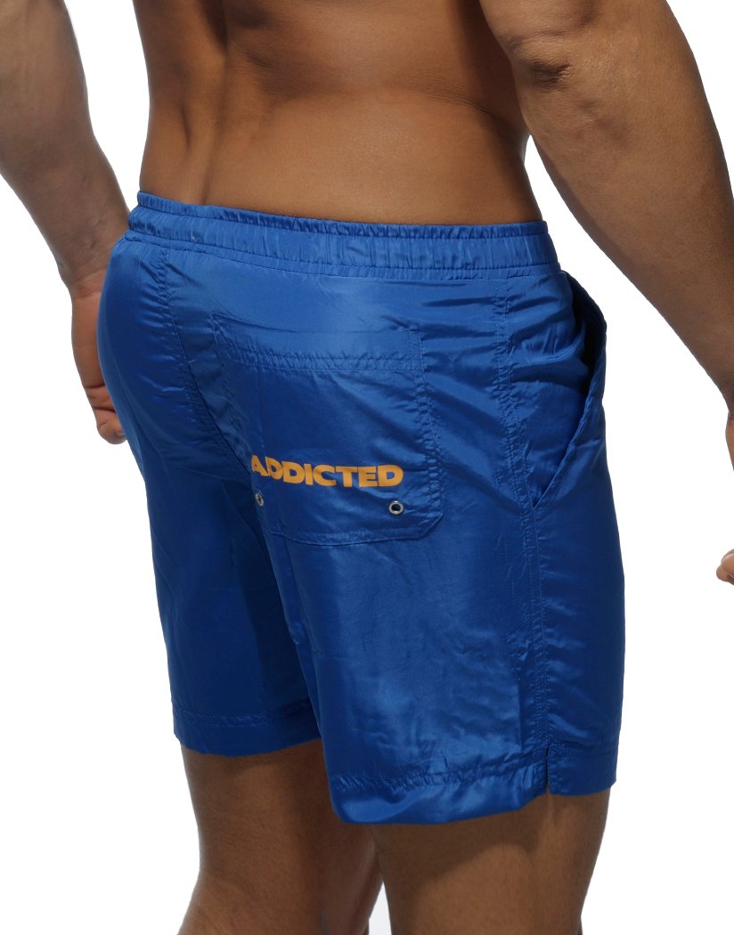 Royal Blue Back Addicted Swim Basic Long Swim Short ADS073