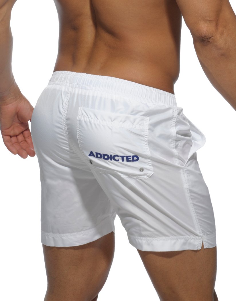 White Back Addicted Swim Basic Long Swim Short ADS073
