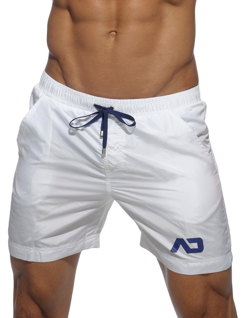 White Front Addicted Swim Basic Long Swim Short ADS073