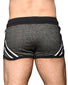 Vintage Black Back Andrew Christian Reflective Jogger Shorts 6664